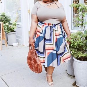 Paper bag waist skirt